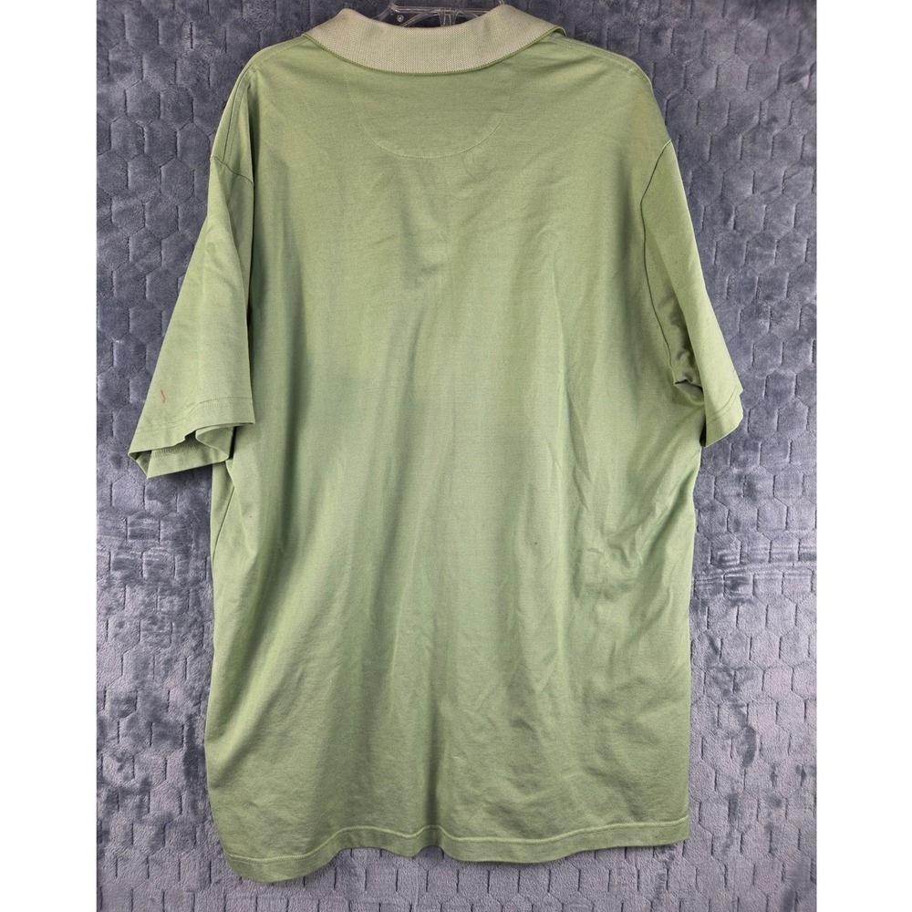 Daniel Cremieux Signature Collection Mens 2XT Sage Green Pique Polo Shirt Tall - Picture 2 of 6